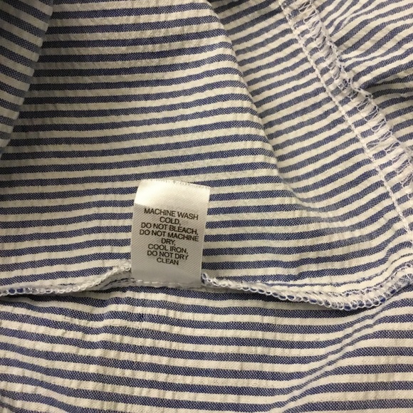 Charming Charlie Bow-Back Striped Ruffle Hem TopXL - Picture 6 of 9